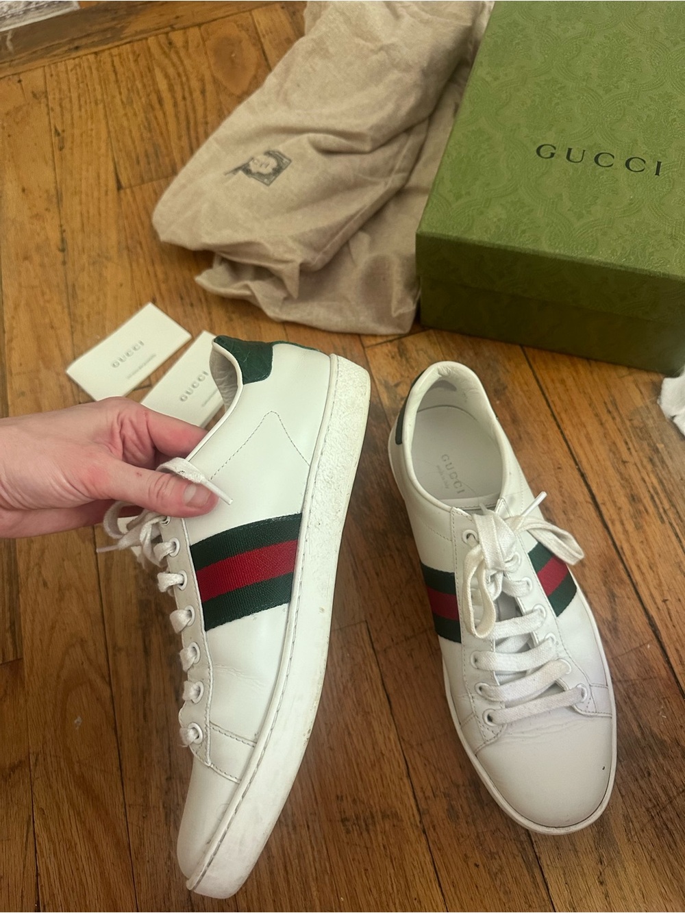 Gucci Ace leather sneakers
